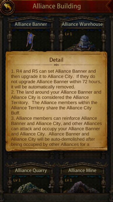 Reduces the General’s imprisoned time and reviving time. . Alliance city level 4 evony
